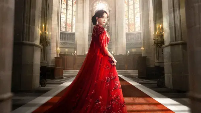 Shin Min Ah appears as Empress Navier in promotional art for “The Remarried Empress.” - Disney Plus via Soompi