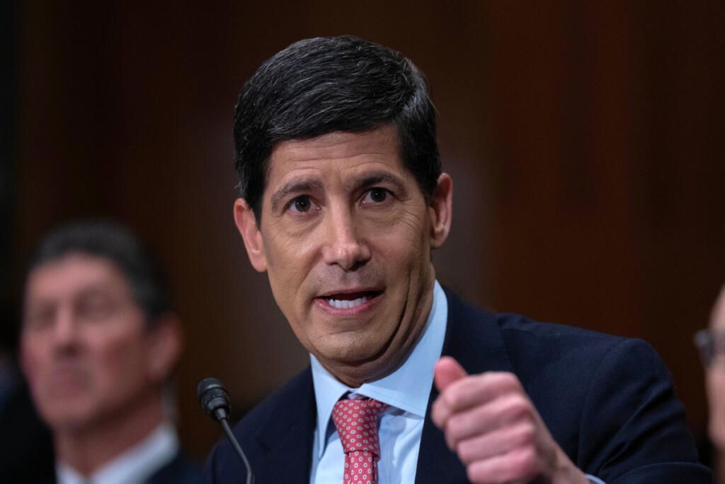 Federal Reserve Chairman Kevin Warsh testifies before the Senate Banking, Housing and Urban Affairs Committee to deliver the semiannual monetary policy report to Congress, on Capitol Hill, Wednesday, July 15, 2026, in Washington. - AP Photo/Jose Luis Magana