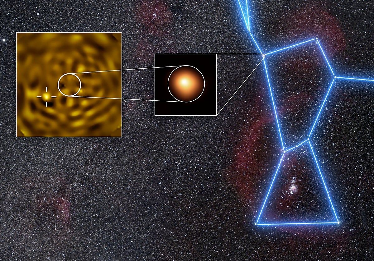 Betelgeuse and its companion star in an ESO image. - ESO / M. Montargès et al.
