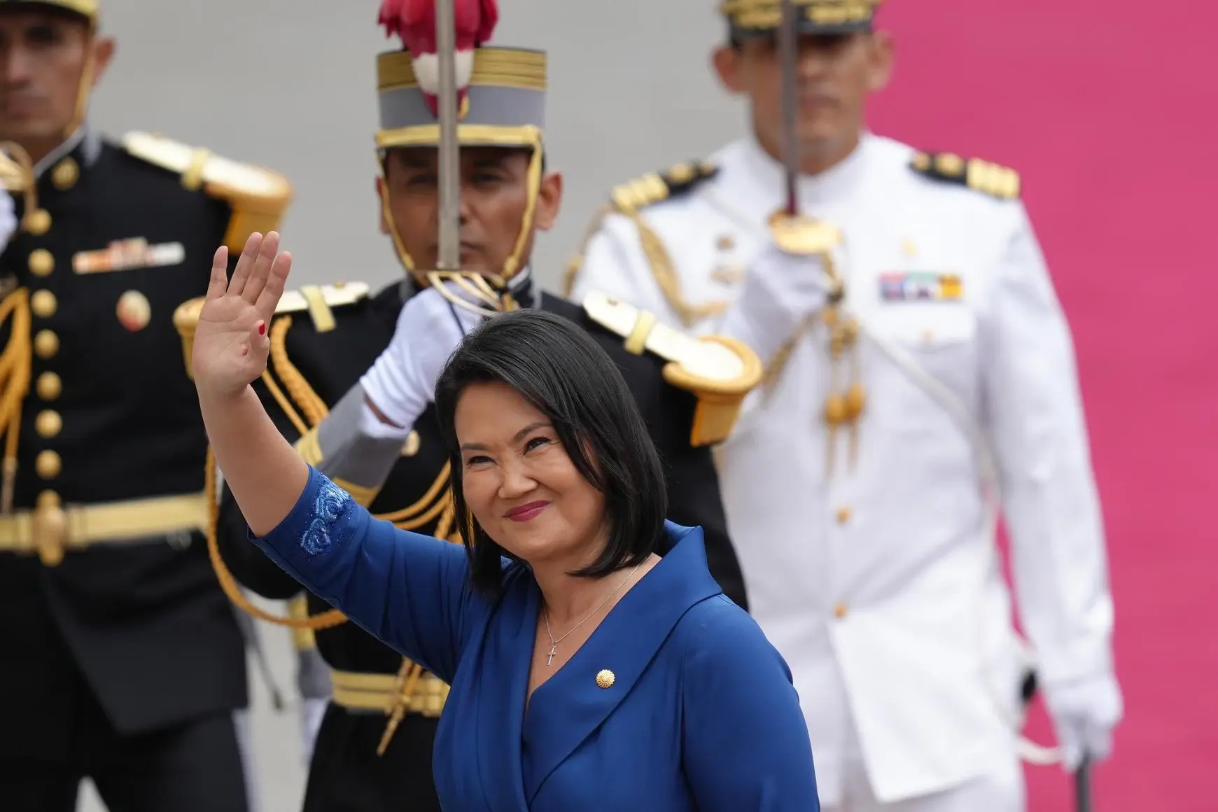President-elect Keiko Fujimori arrives at Congress before her inauguration in Lima, Peru, Tuesday, July 28, 2026. - AP Photo/Miguel Paredes / CTK