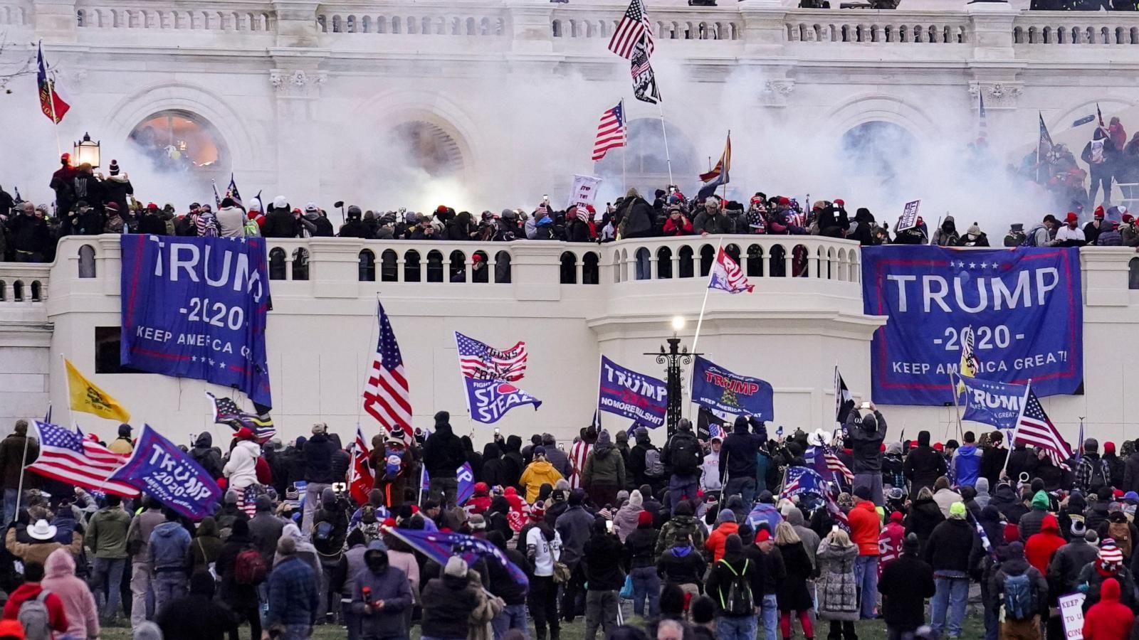 Rioters supporting Donald Trump storm the U.S. Capitol in Washington on Jan. 6, 2021. - AP Photo/John Minchillo
