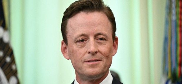 US National Cyber Director Sean Cairncross attends the signing of an executive order in the Oval Office of the White House in Washington, DC, on June 22, 2026. - AFP via Getty Images