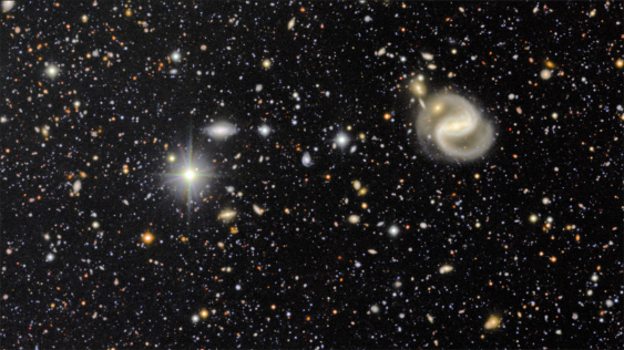 Image accompanying Nautilus coverage of the Vera C. Rubin Observatory's galaxy field. - nautil.us