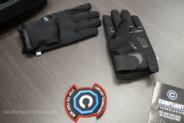 The G.L.O.V.E. electric shock gloves made by Compliant Technologies. - Brett Dickerson