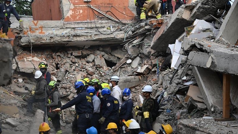 Rescue work after the Colombia earthquake - Getty