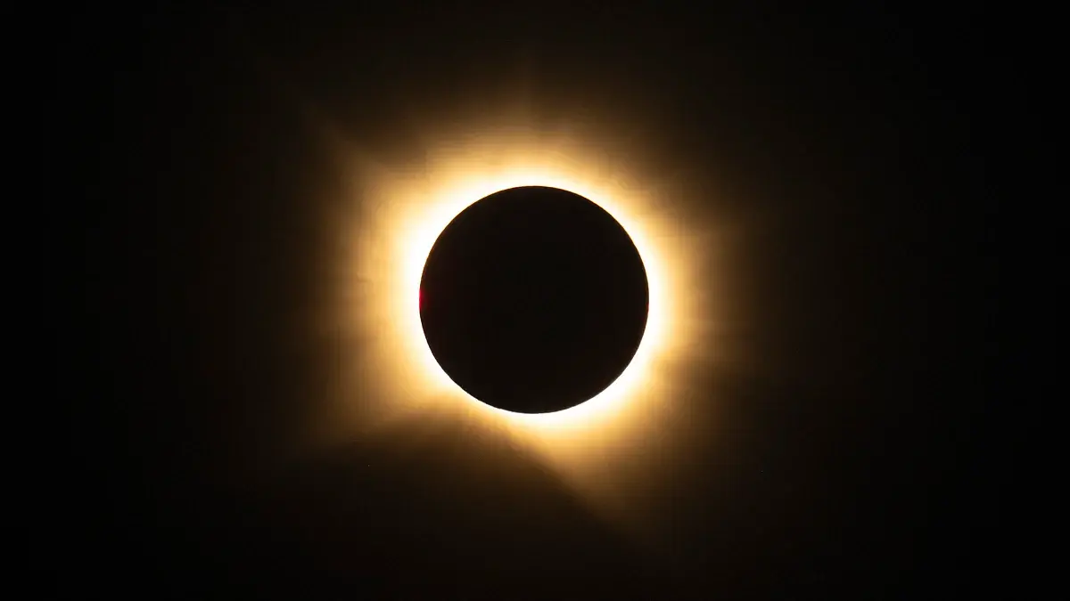 NASA handout image of a total solar eclipse from San Millán de los Caballeros, Spain, on August 12, 2026. - NASA