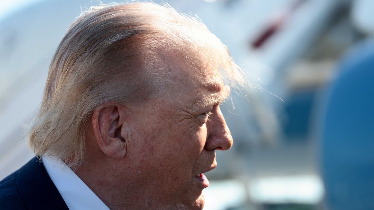 President Donald Trump speaks to the media as he departs Joint Base Andrews in Maryland. - alternet.org
