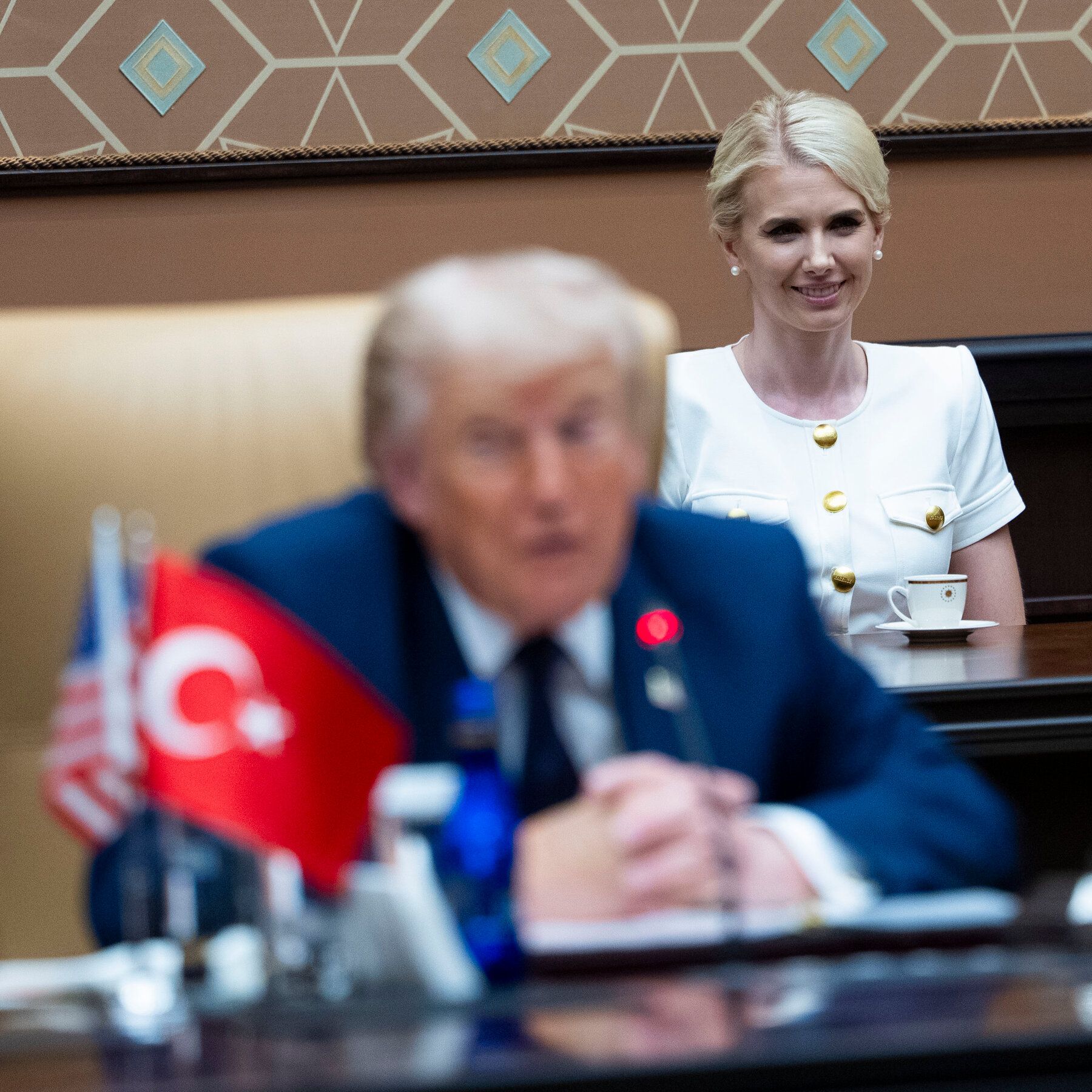 Natalie Harp with President Trump at a meeting last month in Ankara, Turkey. - nytimes.com