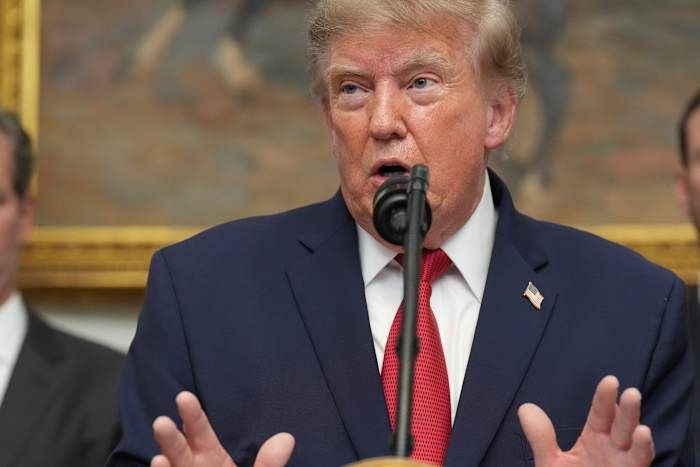 President Donald Trump speaks during a meeting with technology leaders in the Roosevelt Room of the White House, Wednesday, Aug. 19, 2026, in Washington. - AP Photo/Jacquelyn Martin