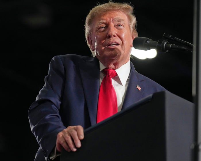 President Trump speaks at a rally in Myrtle Beach, South Carolina, where he discussed Iran and the Strait of Hormuz. - Jacquelyn Martin/AP