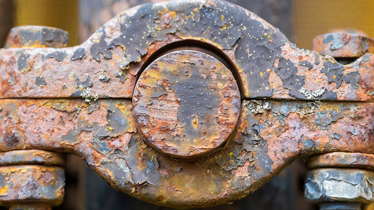 Rusty metal illustrating corrosion linked to electrically charged water droplets. - sciencealert.com