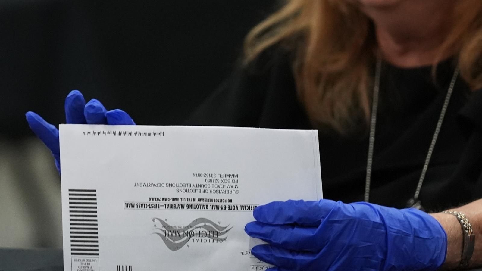An election worker sorts vote-by-mail ballots at the Miami-Dade County Supervisor of Elections Office for the Florida primary election in Doral, Florida, on Aug. 18, 2026. - AP Photo/Lynne Sladky