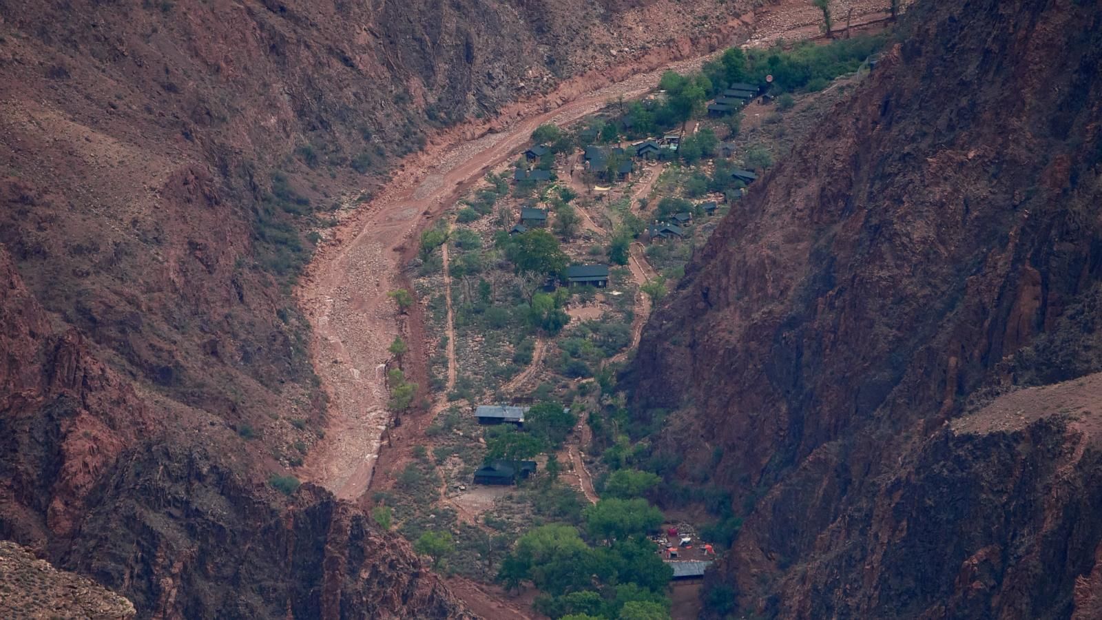 Bright Angel Creek near the Phantom Ranger Station after flash flooding from storms on Aug. 29, 2026. - Parth Desai via AP