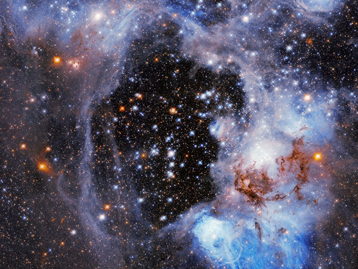 Hubble image of the LHA 120-N44 nebula and its central superbubble in the Large Magellanic Cloud - NASA/ESA/Hubble/D Gouliermis
