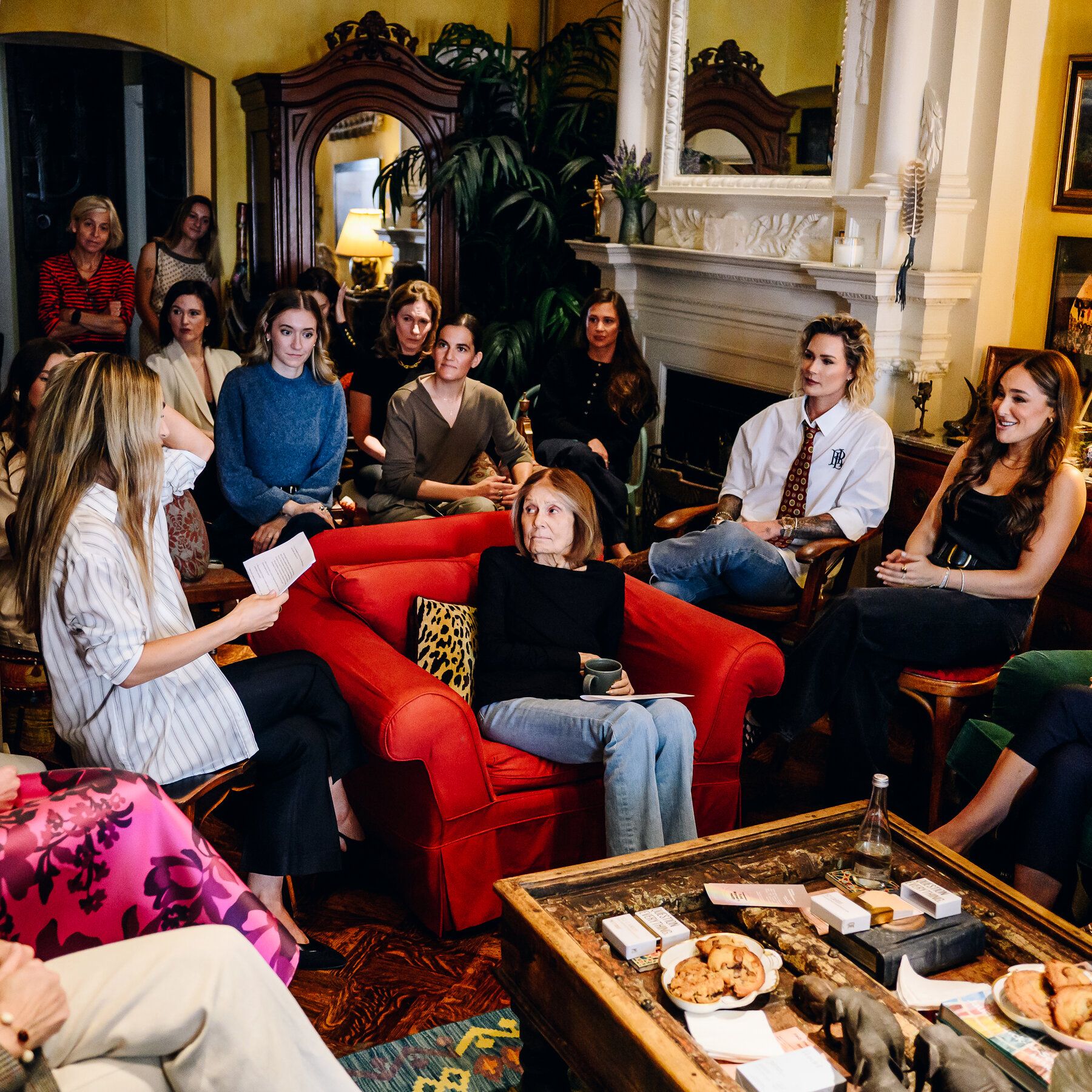 Gloria Steinem hosting a discussion at her home last year, focused on women’s health. - nytimes.com