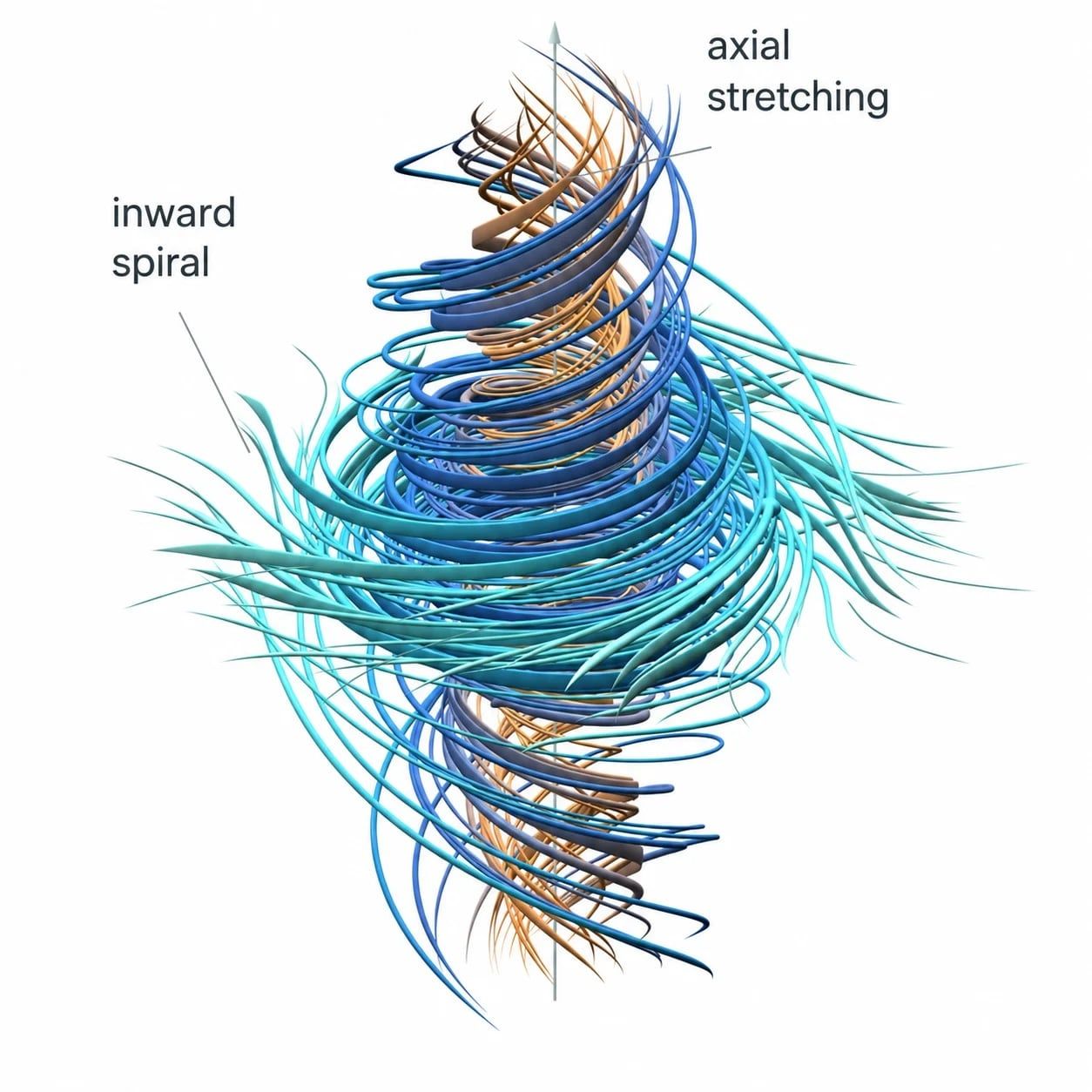 Diagram of a rapidly spinning vortex associated with the Navier-Stokes singularity scenario. - theglobeandmail.com