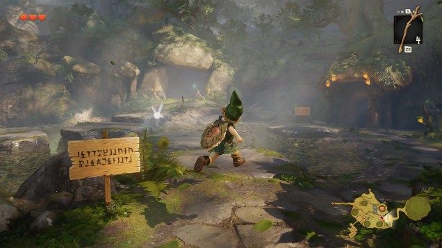 Link uses the remake’s new jump ability. - GameSpot