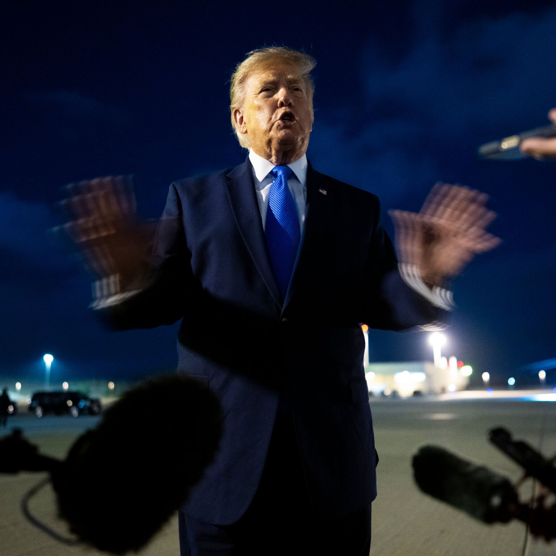 President Donald Trump in an image accompanying reporting on his administration’s treatment of the media - The New York Times