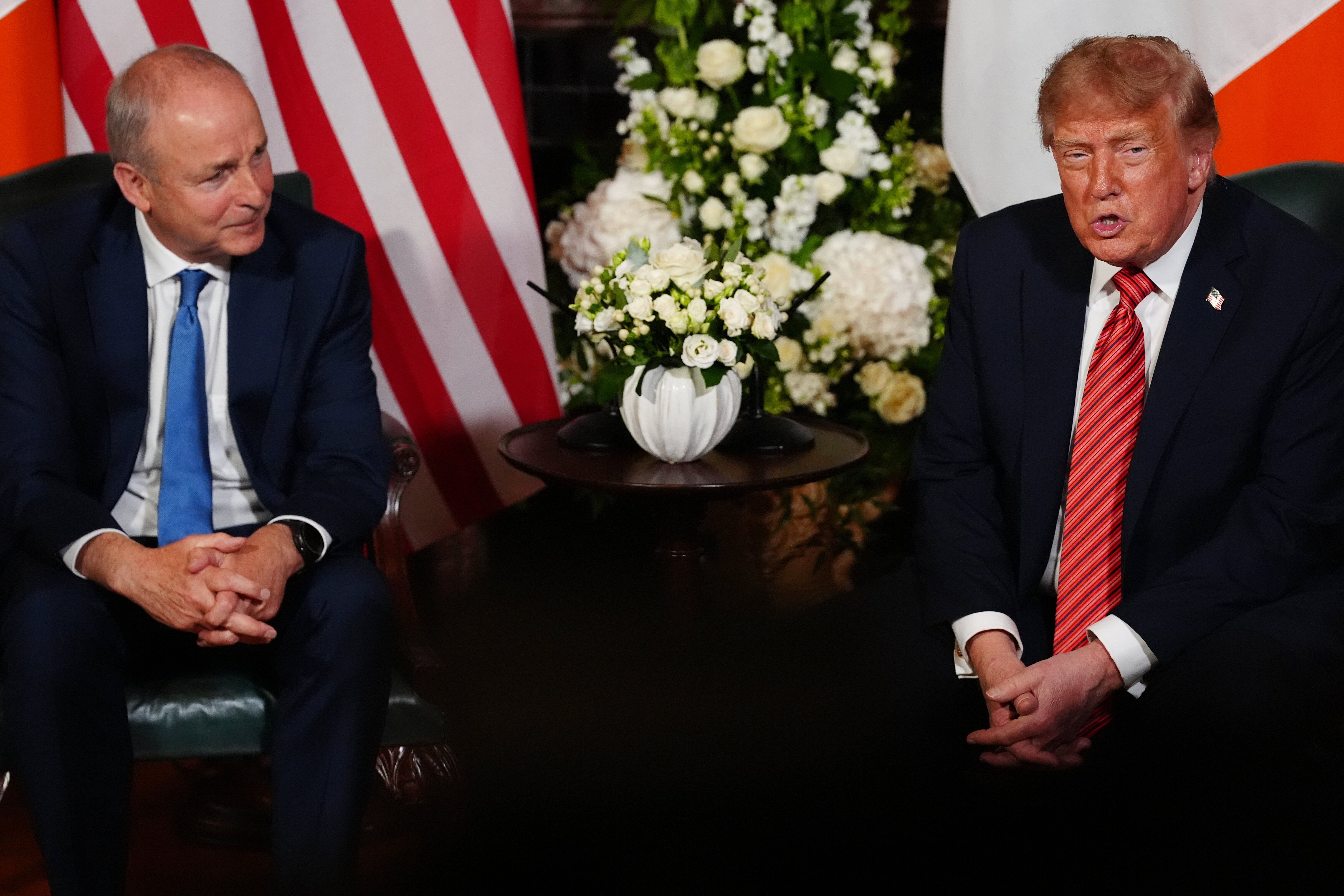 Ireland’s prime minister Micheál Martin and President Trump at Farmleigh House in Dublin. - huffingtonpost.co.uk