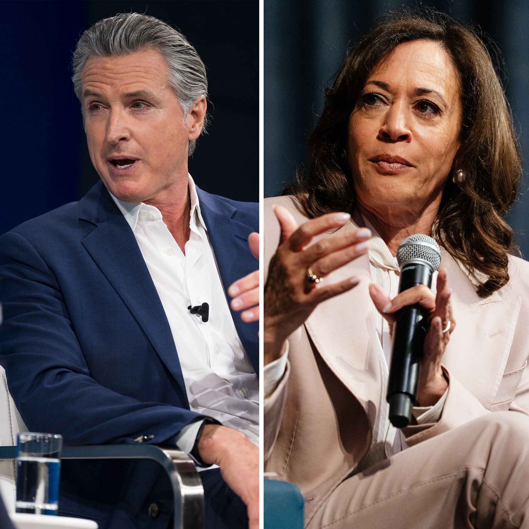 California Gov. Gavin Newsom and former Vice President Kamala Harris are potential Democratic candidates for 2028. - The New York Times