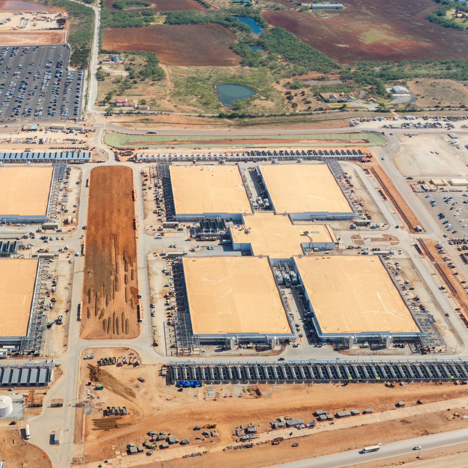 The Stargate Oracle AI data center campus in Abilene, Texas, photographed from the air in August 2026. - Spencer Platt/Getty Images
