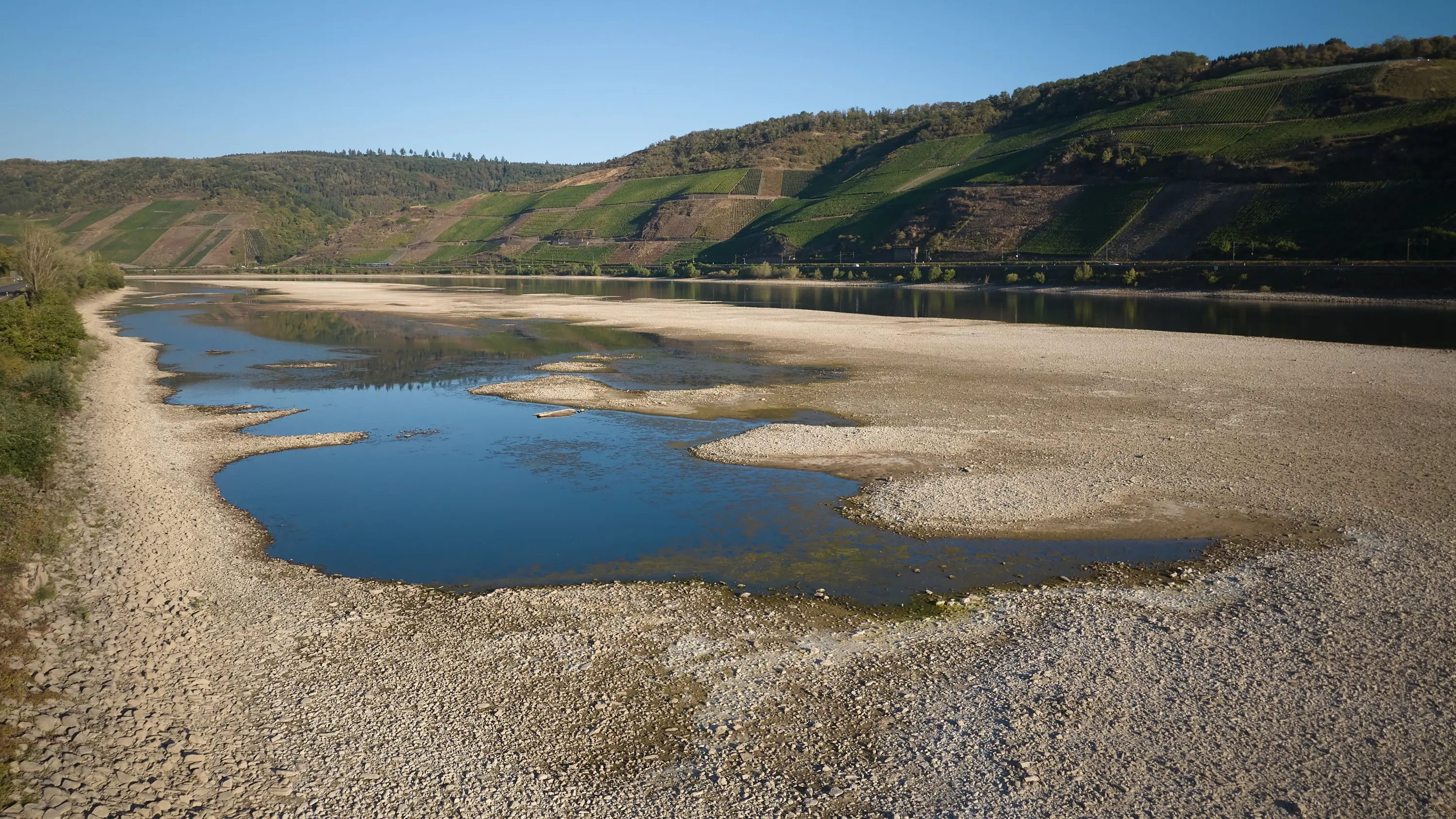 Dry river landscape illustrating the decline in global river flows. - faz.net